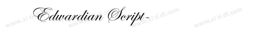 西文花体Edwardian Script字体转换